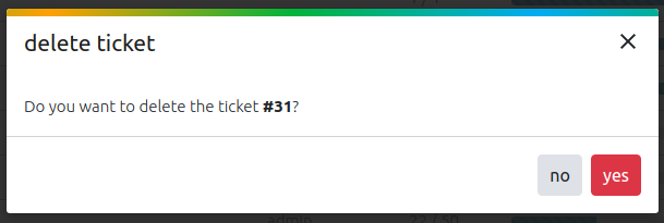 Delete ticket question
