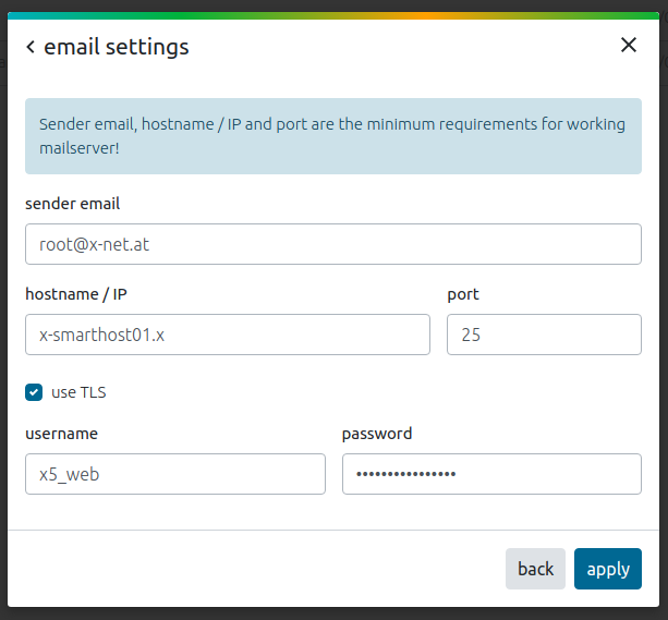 User management - settings_email